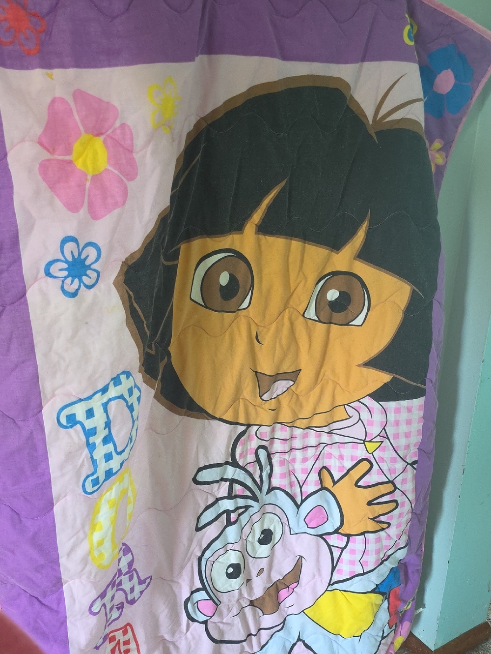 Kids Purple Dora-Themed Comfort Blanket